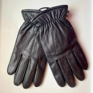 Men’s Isotoner Leather Gloves, large